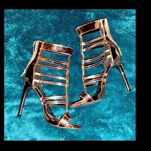 Charlotte Russe Metallic Strap Hills
